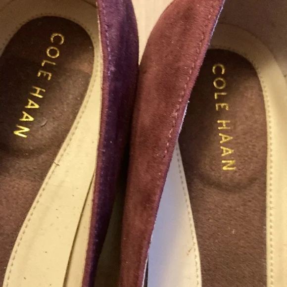 Cole Haan Burgundy Suede Loafers - Picture 2 of 3